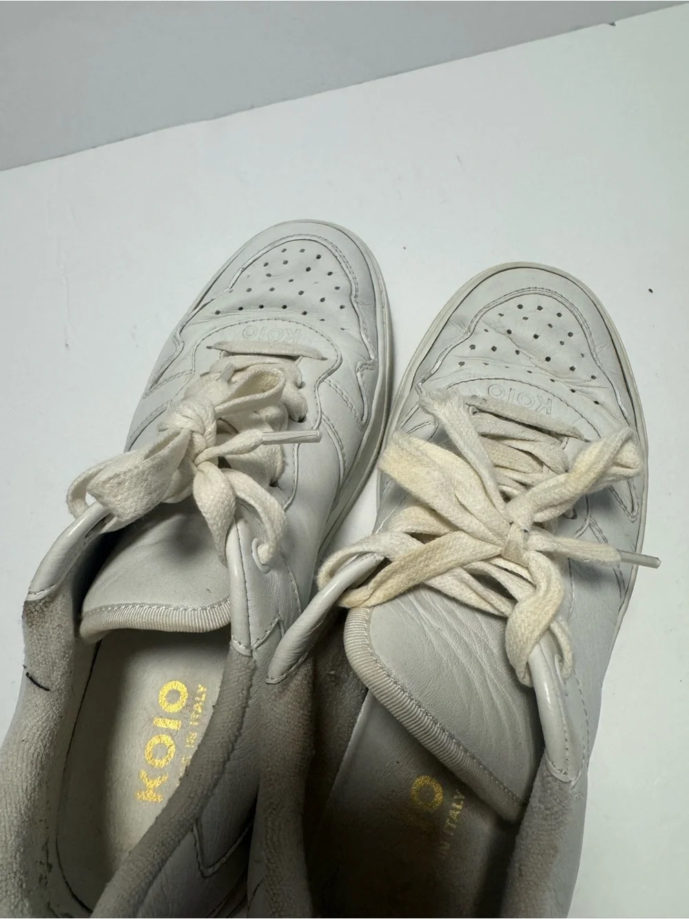 Koio Metro Low Top Court Sneakers Size 8 Leather